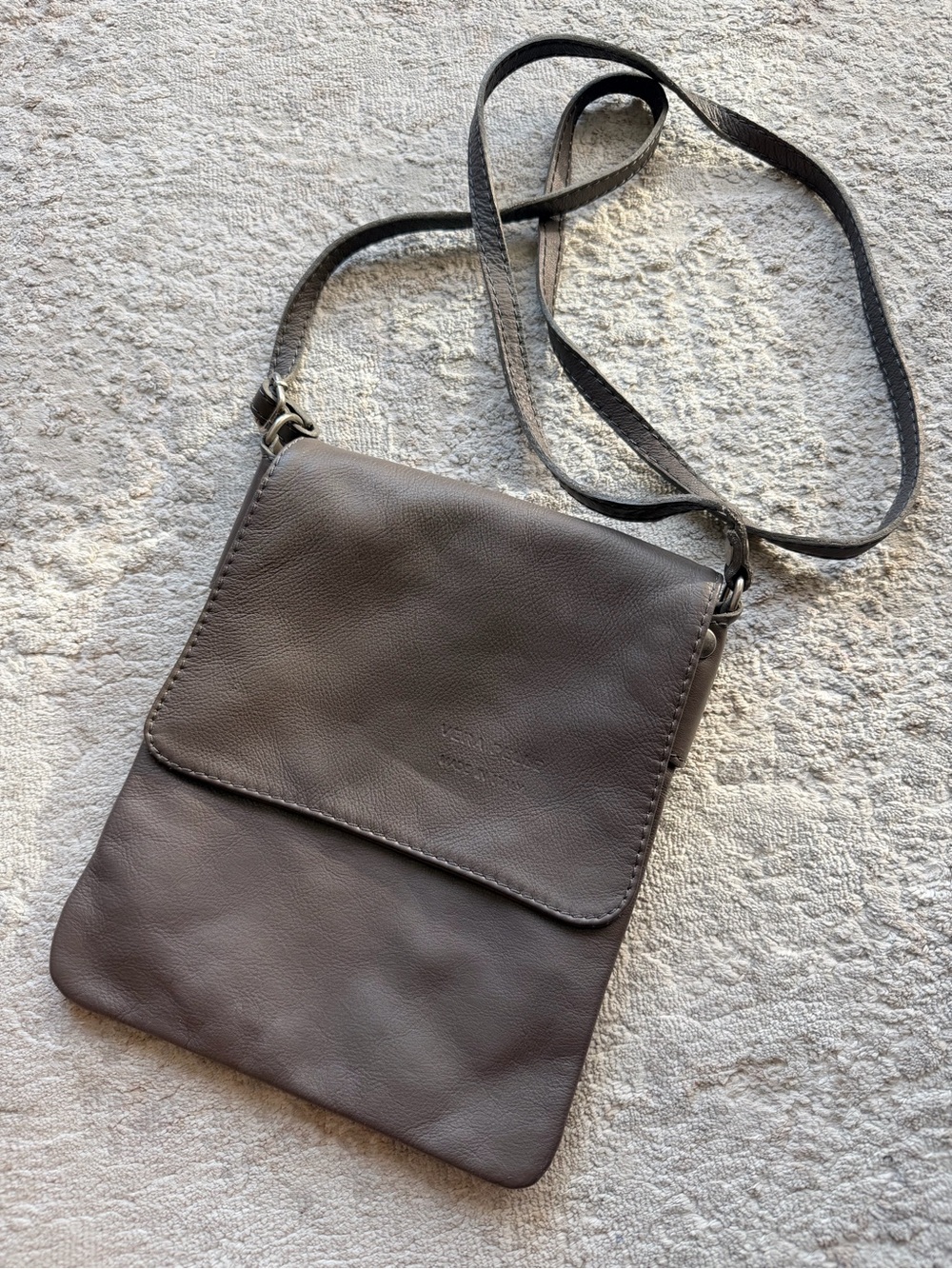 Vera Pelle Italian Genuine Leather Crossbody Bag